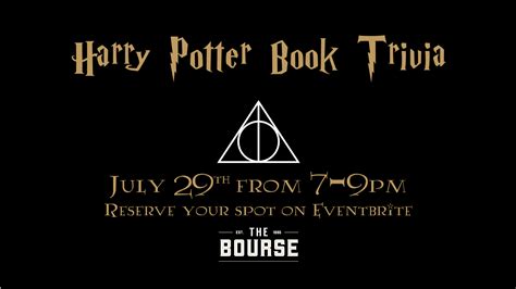 Trivia Night: "Harry Potter" Books - The Bourse