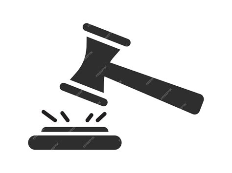 Premium Vector Gavel Line Icon Law Lawyer Hammer Judge Court