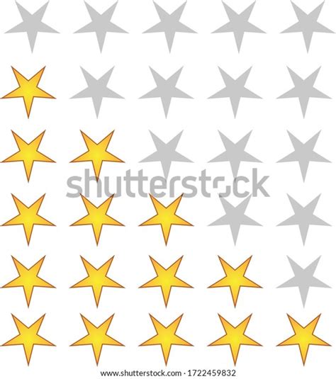 Golden Five Star Rating Illustration Five Stock Vector Royalty Free