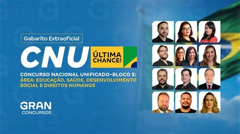 CNU Bloco 5 Gabarito Extraoficial Educação Saúde e Direitos Humanos