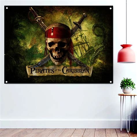 Affiche De Film Des Pirates Des Cara Bes Toile De Peinture Vintage