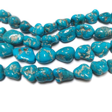 Sleeping Beauty Turquoise Nugget Beads 42 Copper Canyon Lapidary