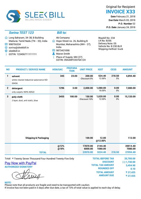 Gst Invoice Format Inside Australian Invoice Template Word 10 Professional Templates Ideas