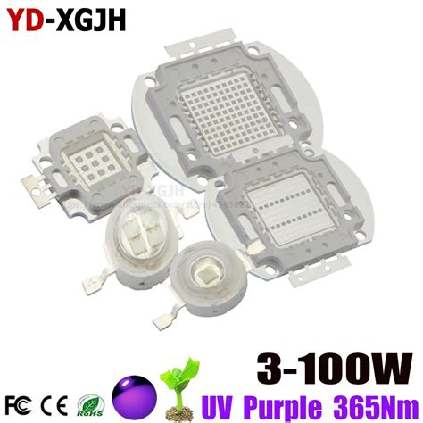 High Power UV Purple LED Chips 370nm 375nm 385nm 395nm 400nm 405nm