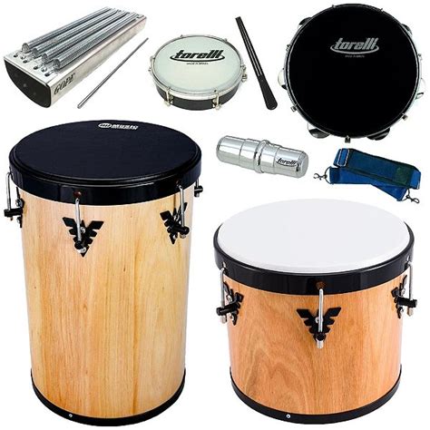 Kit Percussão Pagode Rebolo Repique Tamborim Ganza Pandeiro 10 OFF