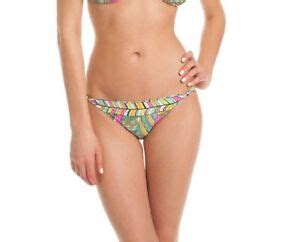 Trina Turk TT5W393 Tuvalu Knot Side Hipster Swimsuit Bikini Bottom Size