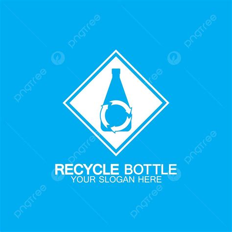 Flat Vector Icon Of Plastic Bottle With Recycle Symbol Vector Eco