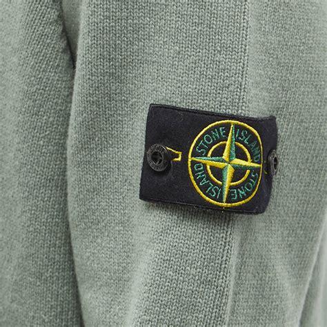 Stone Island Reverse Seam Lambswool Crew Knit Sage END