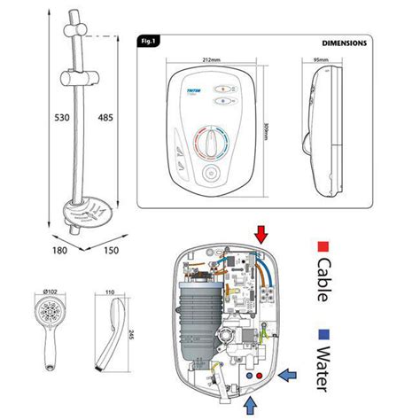 Triton T100xr 10 5 Kw Slimline Electric Shower