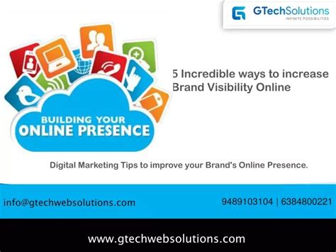 Ppt 5 Incredible Ways To Increase Brand Visibility Online Digital