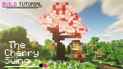 Minecraft How To Build A Home In A Cherry Tree Swing Youtube