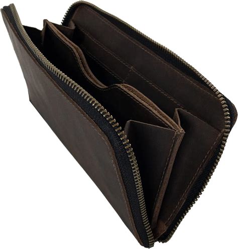 Amazon.com: Hide & Drink, Large Zippered Wallet with Accordion Bellows