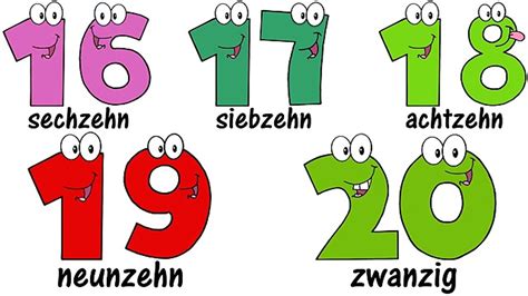 GERMAN Numbers Song 1 20 Zählen von 1 bis 20 Zahlenlied Zahlen