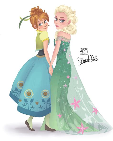 Anna And Elsa Frozen Fever Fan Art Fanpop