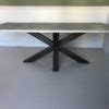 Eettafel Zwart Eiken Houtlook Nero Ruvido Met Spinpoot TAVOLO ENZO