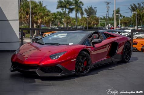 Unique Red Lamborghini Aventador Lp720 4 Roadster For Sale Gtspirit