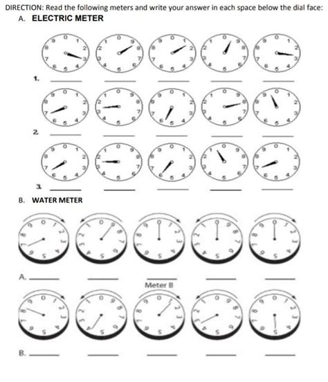 Math Worksheets Electric Meter Reading Worksheets