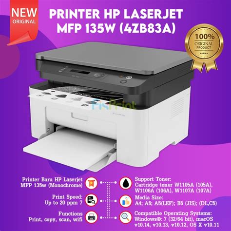 Promo Printer Hp Laserjet Mfp 135w M135w Print Scan Copy Wifi Monochrome Cicil 0 3x Jakarta