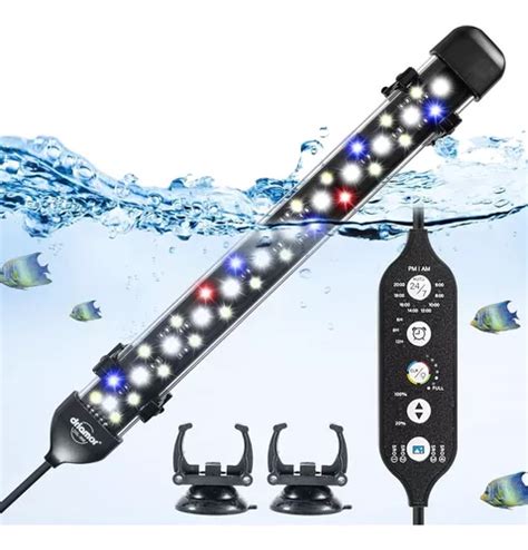 Luz Led Sumergible Para Acuario De Cm Modos Mercadolibre