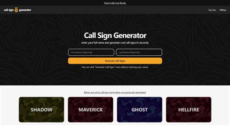 Call Sign Generator - Easy With AI