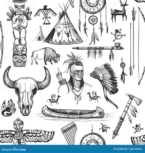 Native American Drawings Symbols Tribal Tattoo Tomahawk Simboli Wigwam ...