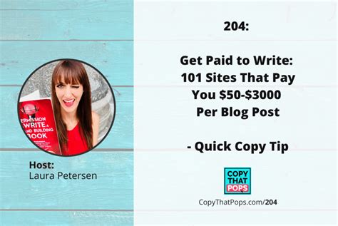 Get Paid To Write 101 Sites That Pay You 50 3000 Per Blog Post