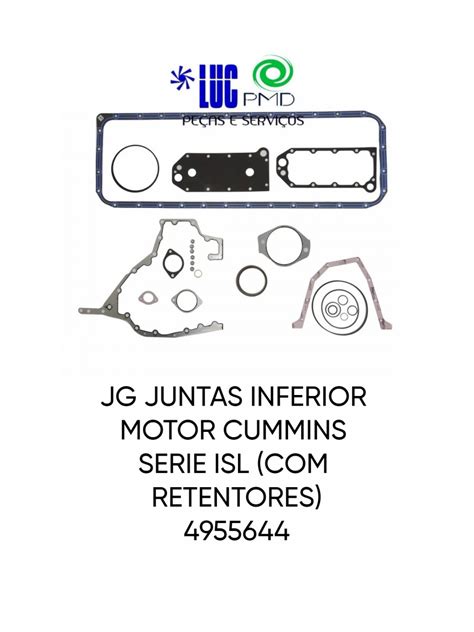 JG JUNTAS INFERIOR MOTOR CUMMINS SERIE ISL