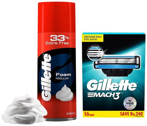 Gillette Mach Shaving Bladed Cartridges Pack Of Gillette