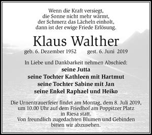 Ivz Trauer Klaus Walther