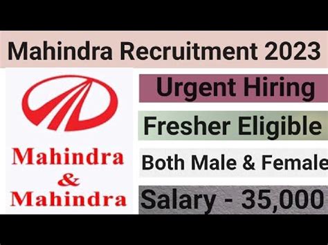 Mahindra Mahindra Recruitment Mahindra Graduate Apprentice