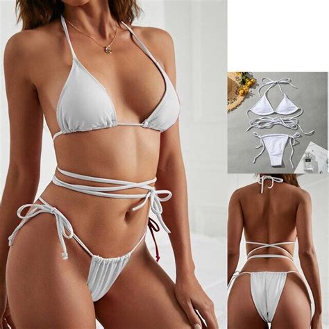 Micro Bikini 2022 Sexy Gold Bikinis Set Fringe Swimwear Women Bathing