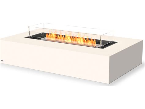 Ecosmart Fire Wharf Concrete Bone W X D Rectangular Fire