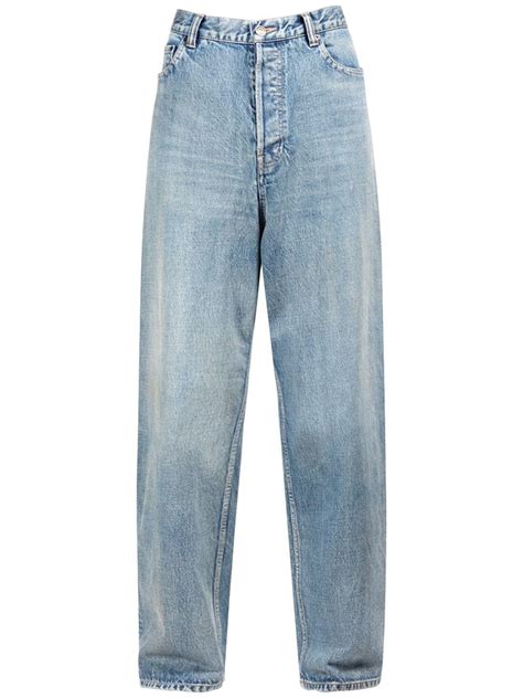 Balenciaga Large Baggy Denim Jeans In Blue For Men Lyst