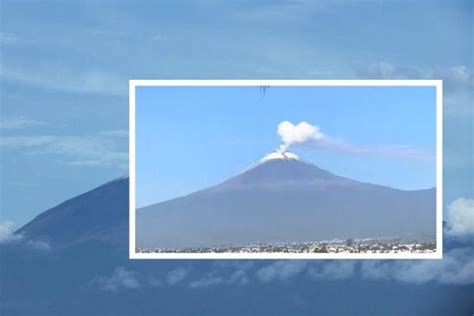 ¡exhalando Amor Popocatépetl Lanza Fumarola En Forma De Corazón