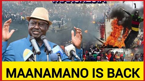 Breaking News Ruto Must Go Chants Raila Odinga Finally Announces