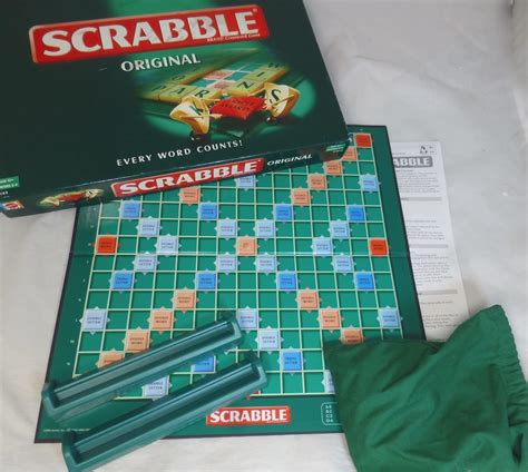 Mattel Games Scrabble Original Board Game 1999 Word Puzzle Game