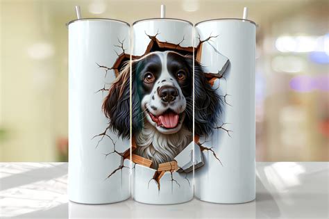 English Springer Peeking Tumbler Wrap Graphic By Thedigitalstore