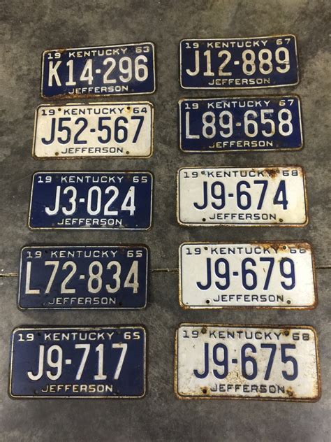 Old Kentucky License Plates KY License Plate