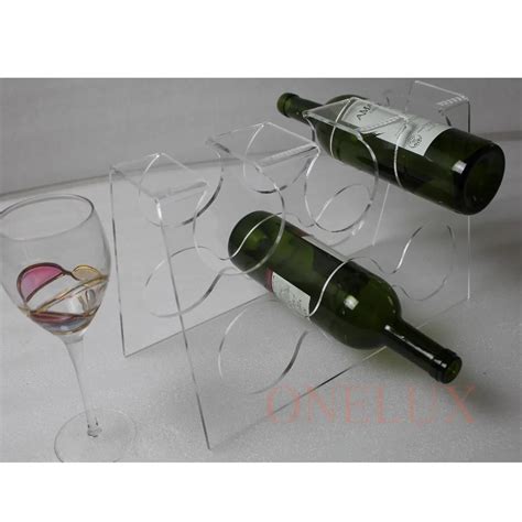 Acrylic Wine Bottle Holder Lucite Wine Rack In Storage Holders