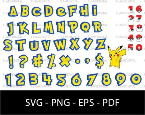 Pokemon Alphabet Svg Pokemon Font Svg Pokemon Svg Pokemon Cutfile