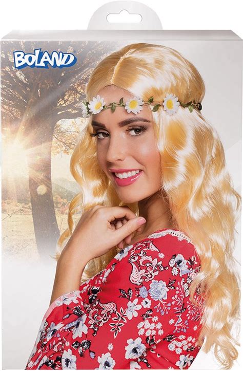 Boland Pruik Joy Blond Golvend Lang Vrouwen Hippie Bol