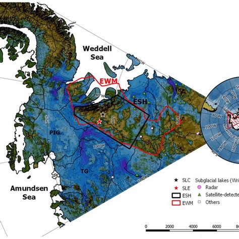 The Distribution Of West Antarctic Subglacial Lakes Between 60°w And