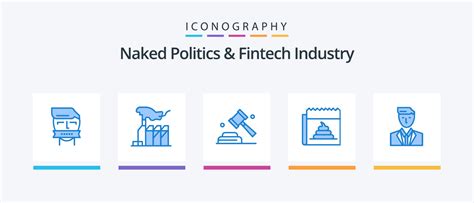 Pol Tica Desnuda Y Paquete De Conos Azules De La Industria Fintech