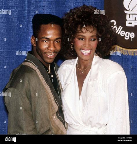 Whitney Houston Bobby Brown 1990 Photo By John Barrett/PHOTOlink Stock Photo - Alamy