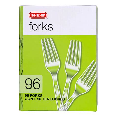 H E B Plastic Forks Clear Shop Flatware Utensils At H E B