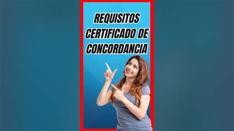 Requisitos Certificado De Concordancia Youtube