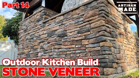 Installing Stone Veneer Over Cinderblock Outdoor Kitchen Build DIY