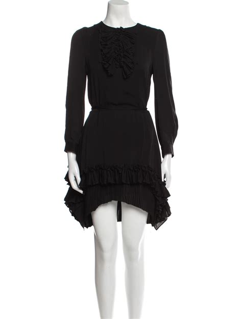 Christian Dior Mock Neck Mini Dress Black Dresses Clothing