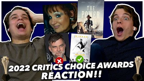 2022 Critics Choice Awards Reaction Youtube