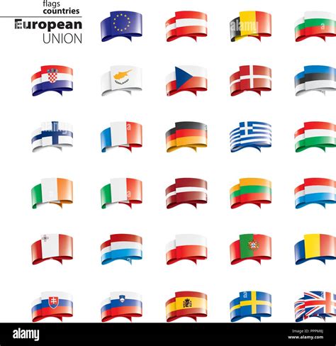 Flags Of The European Union Vector Illustration Stock Vector Image